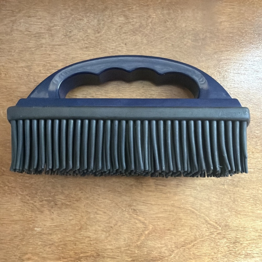 NORWEX Rubber Brush Ergonomic Handle Flexible Bristles Mops Mats Carpets Pets
